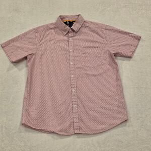 Rugby Men’s Short Sleeve Button-Up Shirt – Size Large